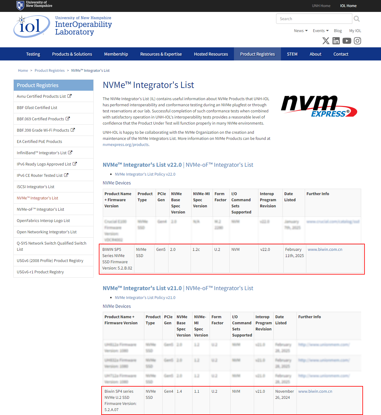 佰维存储企业级PCIe SSD通过PCI-SIG、UNH-IOL双项权威认证- 佰维存储-存储赋能万物智联